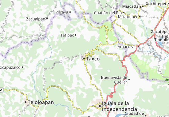 Kaart Plattegrond Taxco
