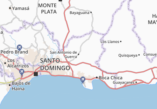 Karte Stadtplan San Antonio de Guerra
