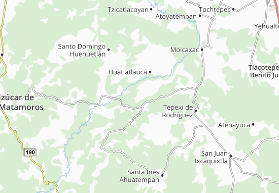 Kaart Plattegrond Santa Catarina Tlaltempan