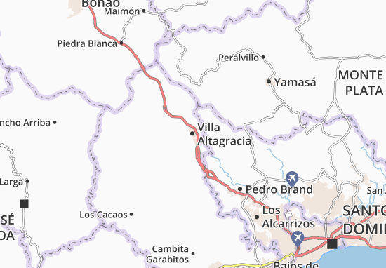 Karte Stadtplan Villa Altagracia