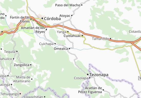 Karte Stadtplan Omealca