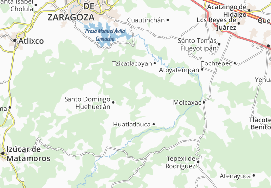 Kaart Plattegrond La Magdalena Tlatlauquitepec