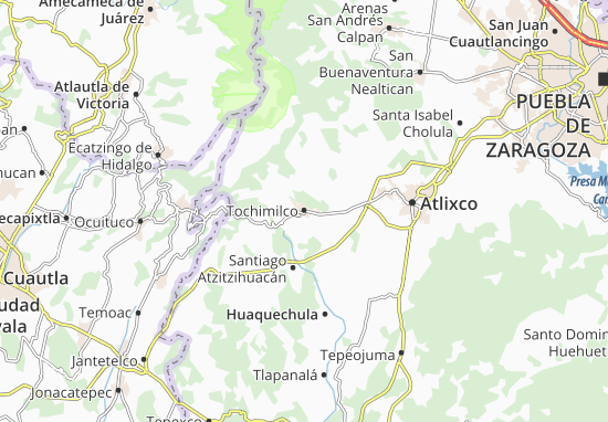 Kaart Plattegrond Tochimilco