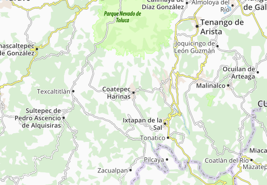 Kaart Plattegrond Coatepec Harinas