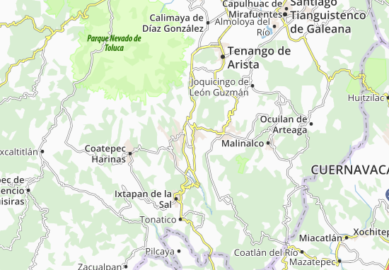 Mapa MICHELIN Villa Guerrero - plano Villa Guerrero - ViaMichelin