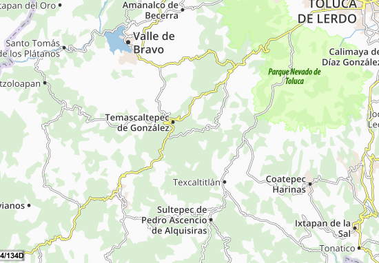 Kaart Plattegrond San Simón de Guerrero
