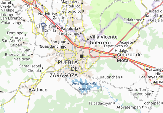 mapa de zaragoza ciudad Mapa Puebla de Zaragoza   plano Puebla de Zaragoza   ViaMichelin