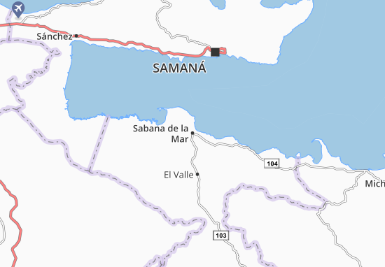 Karte Stadtplan Sabana de la Mar