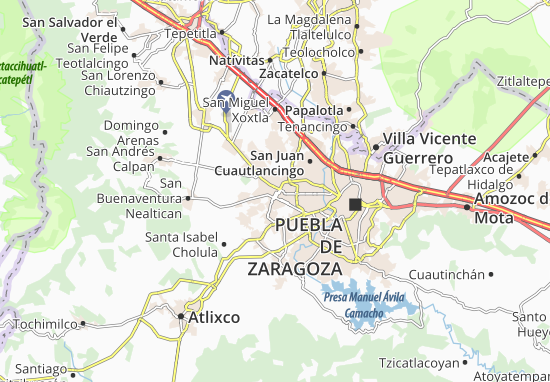 Cholula de Rivadavia Map