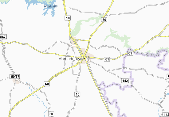 Mapa Ahmadnagar