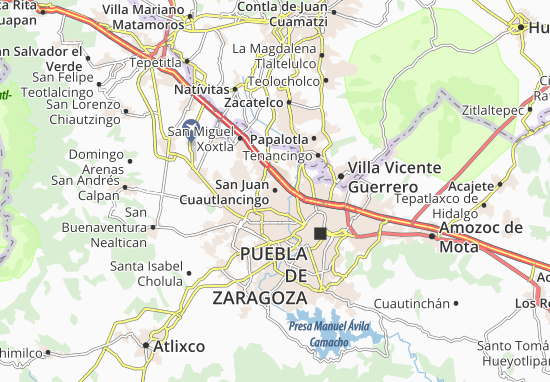 Karte Stadtplan San Juan Cuautlancingo