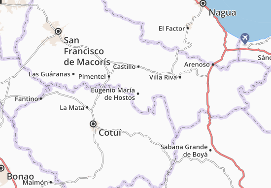 Karte Stadtplan Eugenio María de Hostos
