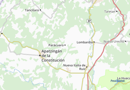 Karte Stadtplan Parácuaro