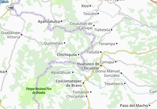 Kaart Plattegrond Chichiquila