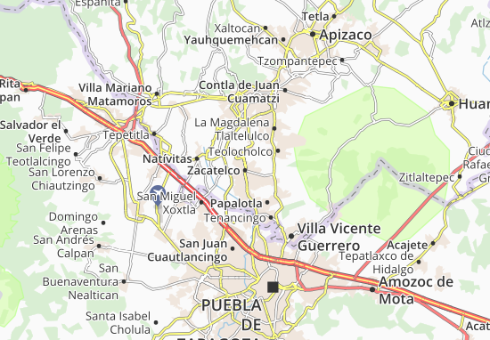 Karte Stadtplan Zacatelco