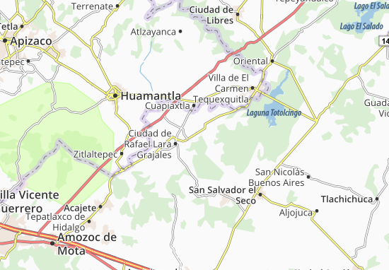 Kaart Plattegrond San José Chiapa