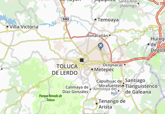 Karte Stadtplan Santiago Miltepec