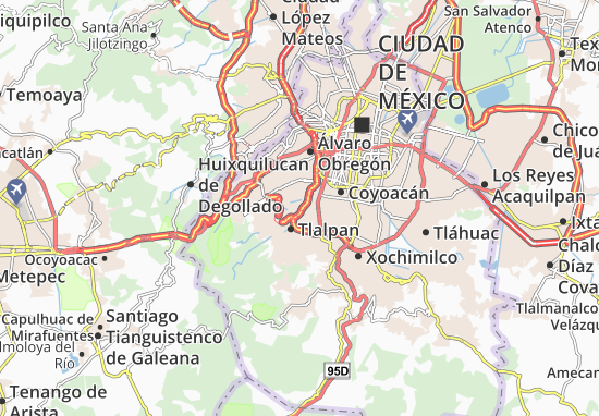 Mapa La Magdalena Contreras