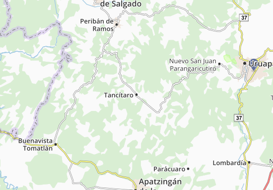 Kaart Plattegrond Tancítaro