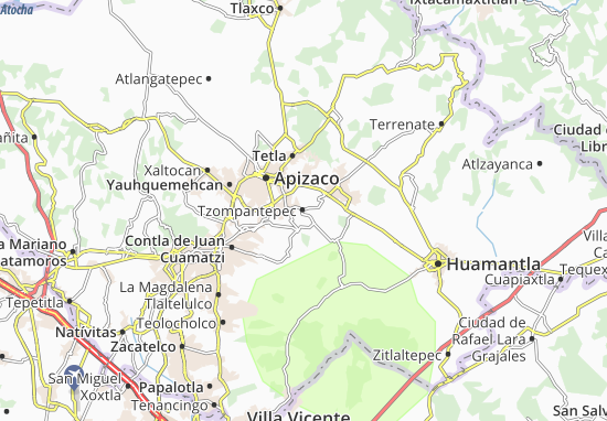 Karte Stadtplan Tzompantepec
