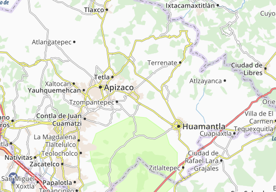 Karte Stadtplan Tocatlán