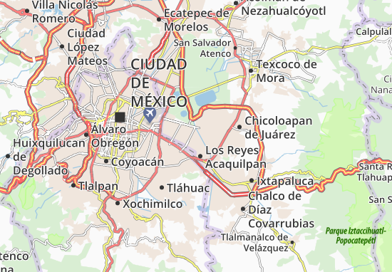 Kaart Plattegrond Ciudad Nezahualcóyotl