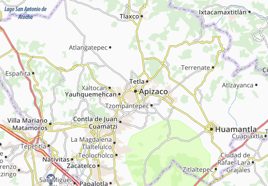 Karte Stadtplan Apizaco