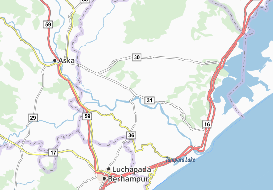 Karte Stadtplan Purushottampur