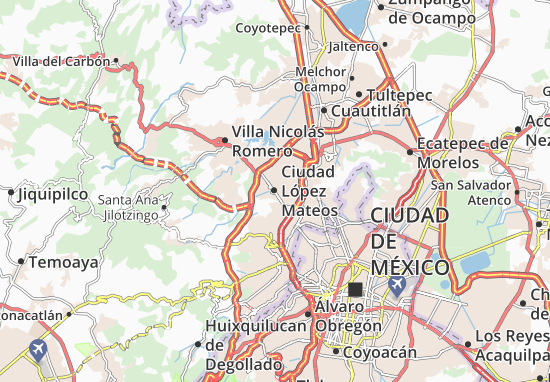 Karte Stadtplan Ciudad López Mateos
