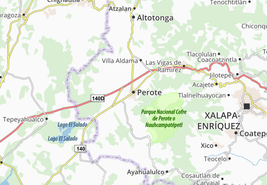 Kaart Plattegrond Perote