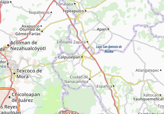 Karte Stadtplan Calpulalpan