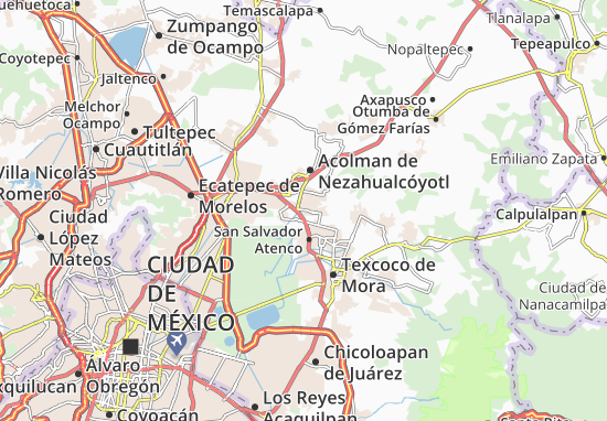 Karte Stadtplan Tezoyuca