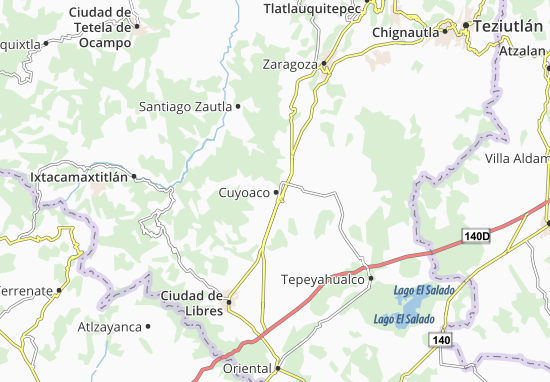 Kaart Plattegrond Cuyoaco