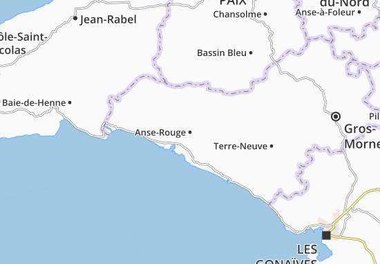 Kaart Plattegrond Anse-Rouge