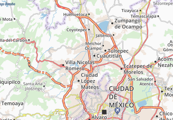 Karte Stadtplan Cuautitlán Izcalli