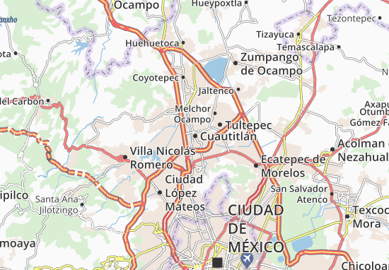 Karte Stadtplan Cuautitlán