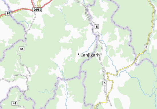 Kaart Plattegrond Lanjigarh