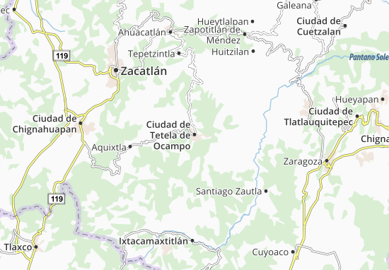 Ciudad de Tetela de Ocampo Map