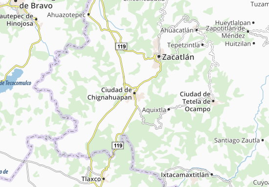 Kaart Plattegrond Ciudad de Chignahuapan