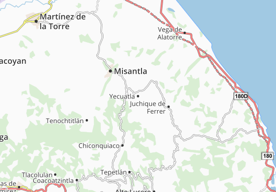 Kaart Plattegrond Yecuatla