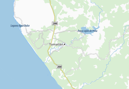 Kaart Plattegrond Tomatlán