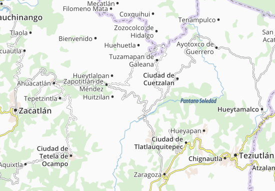 Mapa MICHELIN Xochitlán de Vicente Suárez - plano ...