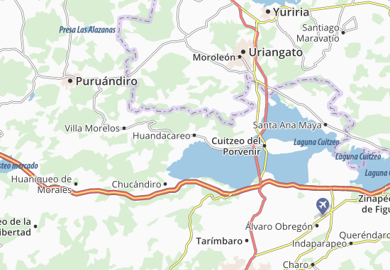 Karte Stadtplan Huandacareo