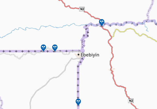 Mapa Ebebiyín