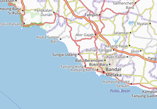 Karte Stadtplan Sungai Udang