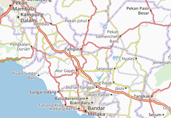 Karte Stadtplan Kampung Tanjong Rimau