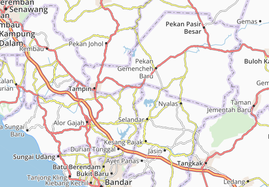 Kaart Plattegrond Kampung Tebong