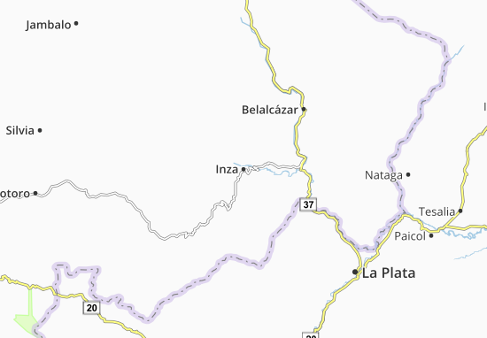 Mapa Inza