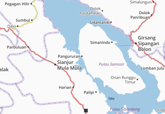 Kaart Plattegrond Pangururan