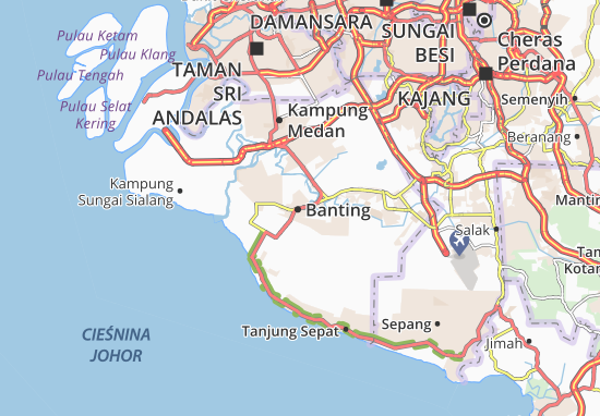 Karte Stadtplan Banting